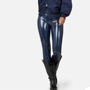 NWT Spanks Faux Leather
Patent Leggings Blue.